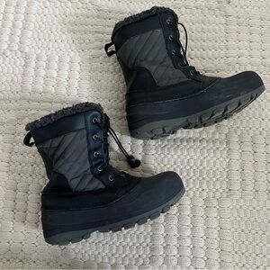 Kids Black Winter Boots